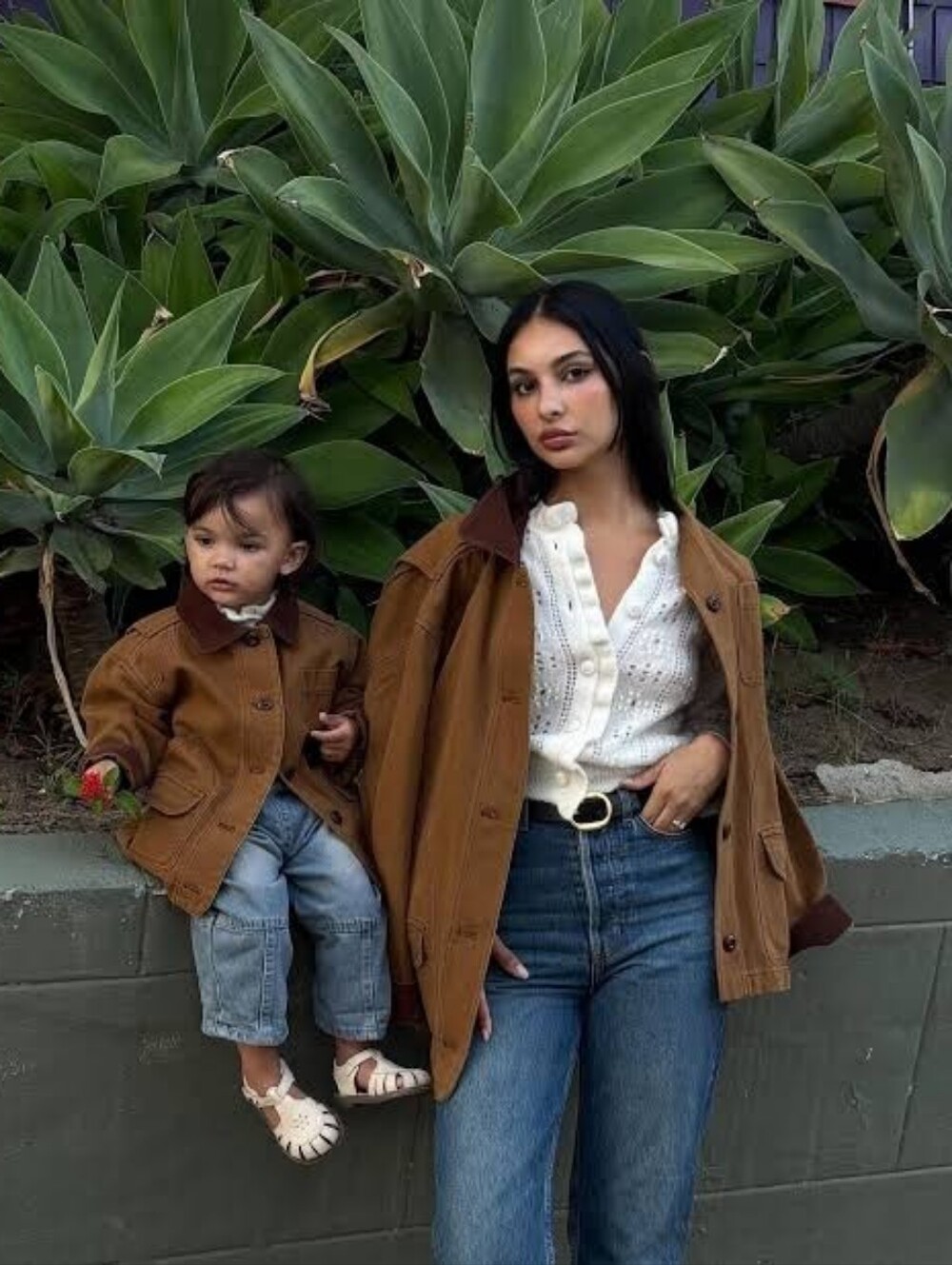 Doen Brown Utility Jacket with Corduroy Collar - Picture 5 of 7